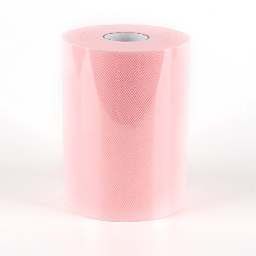 Neverland 6"x100 Yards Tutu Tulle Roll Spool Wedding Bridal Party Gift Bow Craft Decor Light Pink
