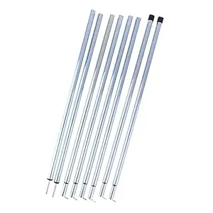 arythe 2Pcs 4 Section Tarp Shelter Canopy Tent Awning Support Rod Porch Iron Pole