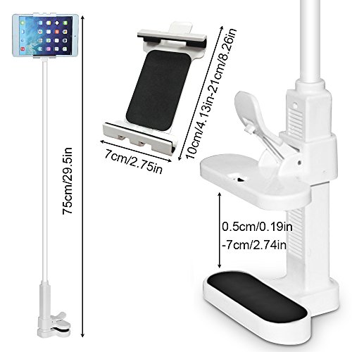 Flexibler Handy StÃ¤nder Tablet Halter, Afunta lang Arm Lazy Smartphone-Halterung, universal 360Â Rotation Klemme Schwanenhals-Halterung fÃ¼r iPad iPhone Android, Schreibtisch Bett Tisch BÃ¼ro Bad