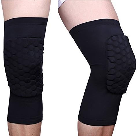 Anser 1PCS FS001 Basketball Compression Short Sleeve Knee Pads Protective Pad (Black, M)