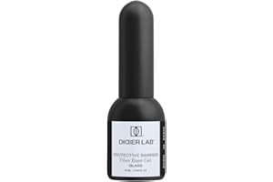 DIDIER LAB - Fiber Base Gel de Uñas Glass - Gel Base Coat para Pintauñas Semipermanentes con Vitaminas y Minerales - Base Coat Semipermanente Fortalecedora para Lámpara LED UV - 10 ml