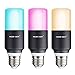 Produktbild AMIR RGB LED Lampe, WiFi LED Leuchtmittel, Smartphone Kontrollierte dimmbar Farbe wechselnden Lichter, funktioniert mit iPhone und Android Handy, LED Lampe 8 W, 560lm, E27 Starter Set inklusive, 3-er Set, dimmbar, app-gesteuert
