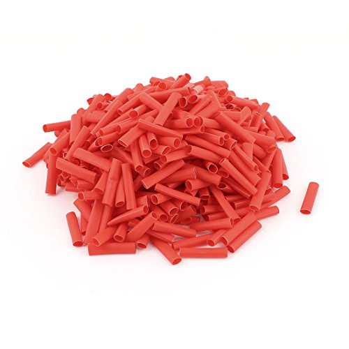 sourcingmap® 500 stk. 5mm 2:1 Rot Flexibel Polyolefin Schrumpfschlauch Fädelung