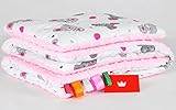 BABYLUX Babydecke MINKY PLÜSCH Kuscheldecke Decke 75 x 60 cm + KISSEN 2 Tlg Set