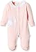 Pumpkin Patch Unisex Baby Long Sleeve Bunny All-In-One With Feet Plain Footies, Pink (Sweet Pea), 3-6 Months