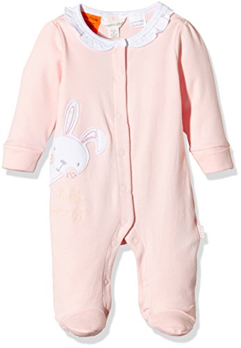Pumpkin Patch Unisex Baby Long Sleeve Bunny All-In-One With Feet Plain Footies, Pink (Sweet Pea), 3-6 Months