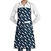 Produktbild Swimming Sperm in Navy Grill Aprons Kitchen Chef Bib - Professional for BBQ Baking Cooking for Men Women Pockets half apron