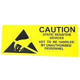 2.5x5.5cm (1”x2.2”) 5000 Stück CAUTION ESD Anti Static Papier Adhesive Label Schild Klebt Verhüten Statische Elektrizität Elektronischen Produkten Zubehörteil Verpackung Taschen Box Klebt Zettel