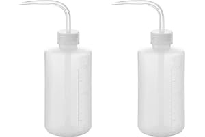LATRAT Zestaw 2 plastikowych konewek, bezpiecznych butelek do czyszczenia przezroczystych butelek do ogrodnictwa, nawadniania roślin, laboratorium (250 ml)