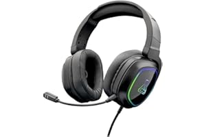 The G-Lab - Słuchawki do gier, Korp Radium Gaming Headset z odpinanym mikrofonem, słuchawki do gier ze światłem LED, słuchawki przewodowe do gier, dźwięk stereofoniczny bas 3,5 mm, kompatybilny z