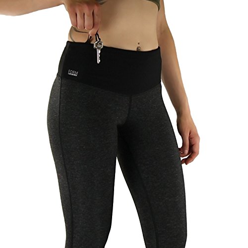 Sport-Leggings Damen 3 4 mit Hüfttasche für Handy Laufhose capri dreiviertel 3/4 Fitness Sport tights schwarz muster yoga hose sporthose jogging farbig dreiviertel 3/4 lang von Formbelt - 6