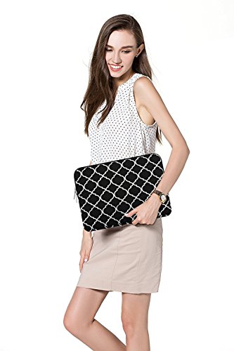 MOSISO Tasche Sleeve H  lle f  r 13-13 3 Zoll MacBook Pro  MacBook Air  Notebook Quatrefoil Stil Canvas Gewebe Laptoph  lle Schutzh  lle Laptoptasche 