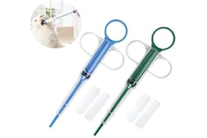 SKYPRO Lot de 2 distributeurs de médicaments pour animaux domestiques, seringues à embout en silicone pour chiens, chats, bébés animaux