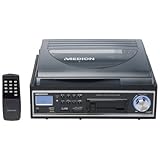  MEDION LIFE E69240 MD 84044 Schallplatten- u. Kassettendig. Direkte Umwandlung (Encoding), mit integriertem Kassettendeck, Riemenantrieb, MP3-Wiedergabe vom USB Stick oder SD Karte, LED-Betriebsanzeige