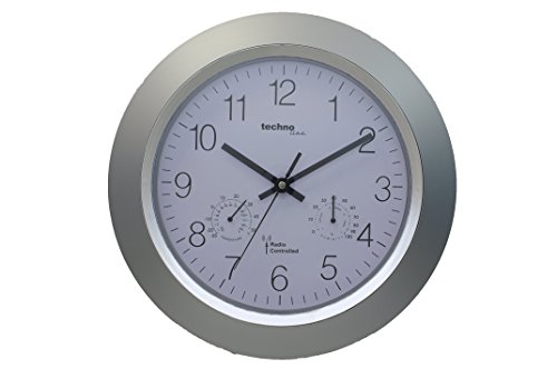 Technoline WT 8940 Funk-Wanduhr, plastik, silber, 33,5 x 4 x 33,5 cm - 2