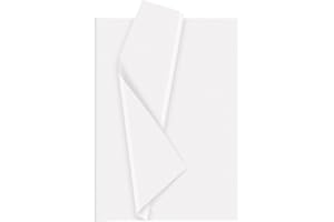 Bouiexye 60 fogli di carta velina bianca natalizia sfusa per confezioni regalo fai da te, arte, artigianato, floreale, compleanno, festa, baby shower (51 x 37 cm)