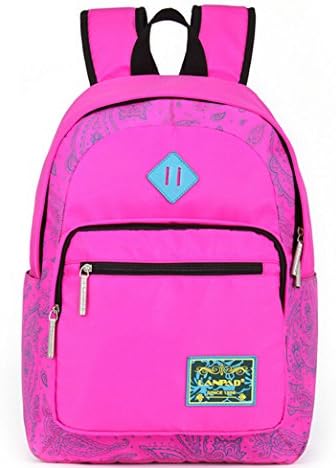 Fansela(TM) Unisex Youth Polyester Laptop Backpack Daily Pack Red