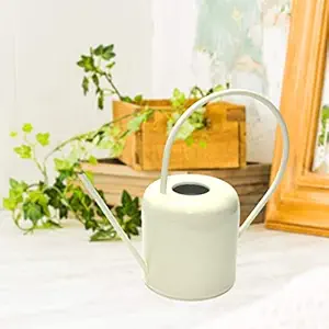 CasaGold Multipurpose Metal Long Spout Garden Water Can for Indoor and Outdoor House Plants / Gardening / Gifting / Decorative Flower Watering Pot for Easy Pouring - Colour- White (2.5l)