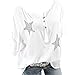 Produktbild Blusen Damen GroßE GrößEn FüNfzackig Star Hot Drill Taste T-Shirts Sommer