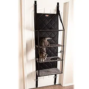 K&H PET PRODUCTS Hangin? Cat Tree - 4 Story Gray 12 X 22 X 65 Inches