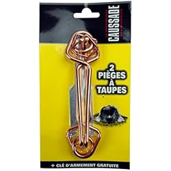 Caussade CATPIEGE Pièges à Taupes - Kit 2 Pièges, 2 Tendeurs et Clé d'armement, Economique et Radical | Jardin