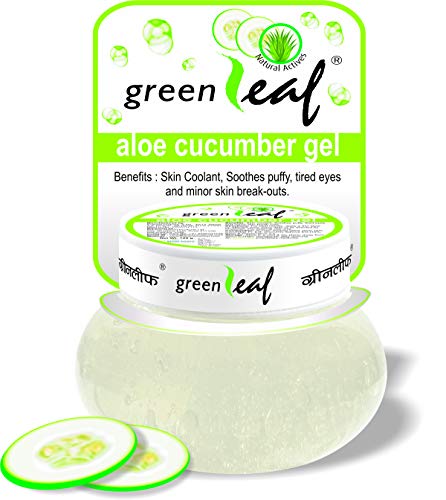 Green Leaf Aloe Cucumber Gel, 120g[Amazon-developed Certification] Compact by Design