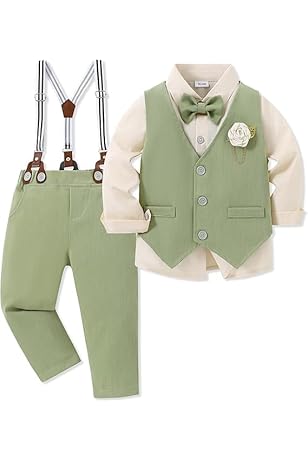 Completo Abito Cerimonia Bambino 4-5 Pezzi | Smoking Elegante | Per Matrimoni E Battesimi - Foto 8