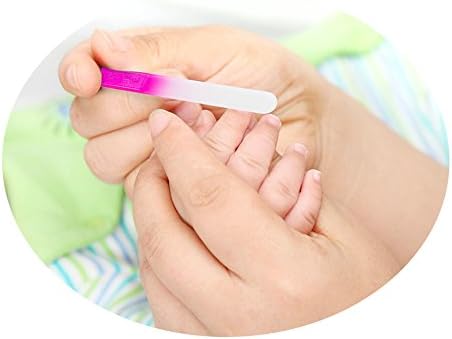 Baby Nail File Glass - 2 Packs with Different Size - 15cm for Mummy &amp; 10cm for Newborn - Grooming Kit for Toddlers, Infant &amp; Young Children - Safe Baby Health Care Accessory - Gift for Baby Baptism Shower Party - Pregnant Mother Present