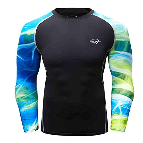 Preisvergleich Produktbild serliyHerren Fitness Shirt Rundhals-Ausschnitt Slim Fit / Langarm Männer Trainingsshirt Top Rundkragen / Sport Sweatshirt - für Bodybuilding Training
