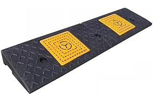 FWTXZTER Rampa di Gomma-plastica, Rampe Antiscivolo di Carico per Auto e Moto, Rampe a Soglia per Caravan Bici Rotelle Accesso per Disabili Marciapiede Scooter (Taglia : 100x25x5cm)