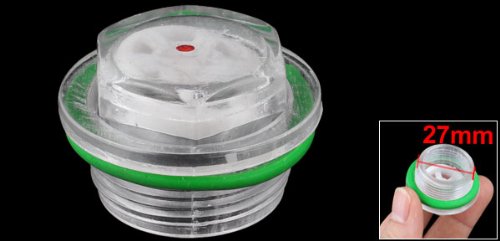 Klar grüner Gummi Unterlegscheibe Kunststoff Öl Wasserwaage Schauglas 27 mm für Air Kompressor - 2