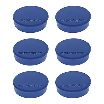 magnetoplan MAG 16645614 Discofix Hobby Lot de 6 aimants Bleu foncé Ø 25 mm