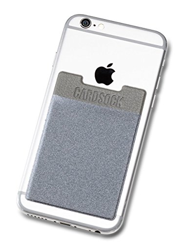 â¤ Cardsock - #1 Premium Smartphone Kartenhalter - grau / grey - Kreditkarten, Ausweise & Bargeld am Handy - Kartenfach & Kreditkartenhalter