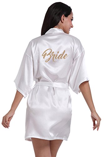 Preisvergleich Produktbild Seyoo Damen Morgenmantel Gr. X-Small, weiß