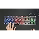 SBJN (TECH-COM) Lighting Wired USB Keyboard Full Size Slim Desktop Keyboard for Computers Laptop PC
