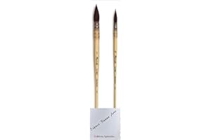 Raphael - Pincel para Acuarela (tamaño pequeño, Gris Puro, Serie 803, No. 1. 0/3 .Set 2 pc