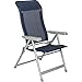 Produktbild Berger Klappsessel Campingstuhl Luxus, blau, Aluminium, bis 120 kg belastbar, Rückenlehne 5-fach verstellbar