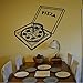 Produktbild Mrlwy Pizza Aufkleber Lebensmittel Aufkleber Vinyl Kunst Wandtattoos Dekor Wandbild Pizza Aufkleber 50X57Cm
