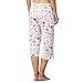 Gorgeous Dd+ Womens Grey Floral Cropped Pyjama Bottoms 8