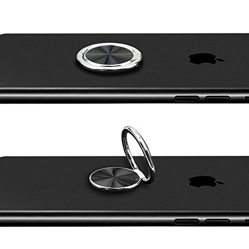 Handy Ringhalter, TUCNIPUS 360Â°Auto Finger Ring Stand Holder, Smartphone Griff Halter fÃ¼r iPhone 7 Plus / 7 / 6S/ 6 , Samsung Galaxy S8 / S8 Plus S7 edge, und Alle Andere Smartphones -Schwarz