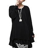 Moollyfox Mujer Vestido Corto con Mangas Largas Suelto Vestido de Suéter Fiesta