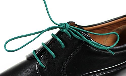 Waxed colored Shoelaces | High-quality round and colourful | 100% Cotton | Tear-resistant waxed bootlaces for leather shoes | 80cm Length Ø 2.5cm | Set of 3 pairs