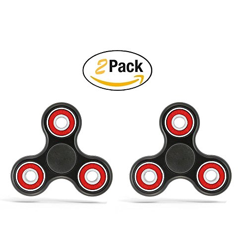 SMALLElectric 2-Pack Tri blade hand spinner fidget toy Relieve stress Ultra Durable High Speed Ceramic Bearing Fidget Finger Toy Can Perfect for ADHD / Autism And Stress Relief Adult Children Gadget