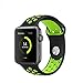 Produktbild kokome Apple Armbanduhr Accessoris Soft Band Strap Silikon Smart Watch Band Wrist Strap,enthaltet keine Apple Watch(42 mm, schwarz/grün)