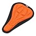Produktbild sourcingmap® 3D Silikon-Gel Fahrradsitzbezug Fahrradsattelbezug Sattel Bezug Polster orange