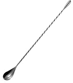 Cucchiaio Da Bar Twist Neck In Acciaio Inox 28 Cm – Per Cocktail, Shaker E Bevande Miste, Lucido E Lavabile
