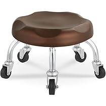 Sgabello Per Pedicure Con Ruote - Sedia Bassa Girevole Per Garage E Casa - Foto 1