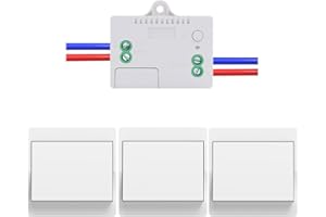 Cerhot 220v interruptor inalambrico autoalimentado cinetico interruptores inalambricos sin bateria rf interruptor remoto pulsador inalambrico conmutador luz inalambrico para iluminacion del hogar