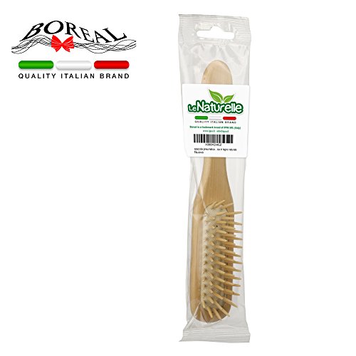 Natürliche holz haarbürste antistatisch pneumatisch. Natural hair Brush, cushion rubber, antistatic. - 2
