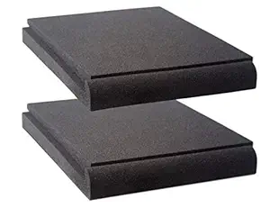 YGM Acoustic Foams Studio Monitor/Speaker Isolation Pads Medium | High-Density Acoustic Foams with Angle Adjuster (Set of 2) [Best for 3-5 inch Studio Monitors]